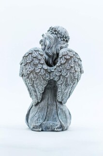 Foto 4 | Foto 4 | Angel Kneeling Sculpture Hi-line Gift Ltd  Resina De Fibra Gris - Venta Internacional.