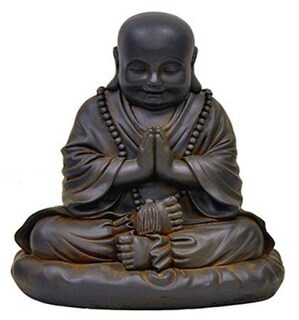 Foto 1 | Foto 1 | Estatua De Buda Rezando De Sculpture Hi-line Gift Ltd Color Negro Oxidado - Venta Internacional.