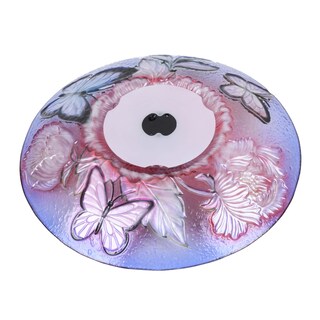 Foto 7 | Foto 7 | Bañera Solar Led De Vidrio Floral Para Pájaros Con Soporte Hi-line Gift - Venta Internacional.