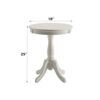 Foto 3 | Foto 3 | Mesa Auxiliar Redonda De Madera Acme Alger Color Blanco - Venta Internacional.