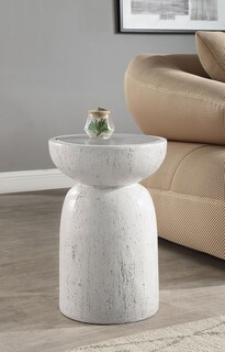Foto 3 | Foto 3 | Mesa Acme Dylana Round Accent Con Acabado De Hormigón Sintético - Venta Internacional.