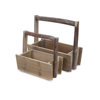Foto 3 | Foto 3 | Set De 2 Organizadores Con Asa De Madera Cheung Color Marrón - Venta Internacional.