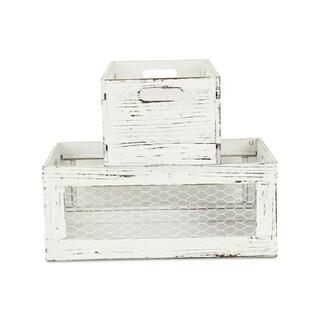 Foto 3 | Foto 3 | Juego De Cajas De Madera Para 2 Piezas De Cheung's Con Laterales De Alambre - Venta Internacional.