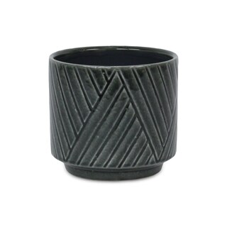 Foto 1 | Foto 1 | Maceta De Cerámica Cheung's Parlora Color Gris Oscuro Medio - Venta Internacional.