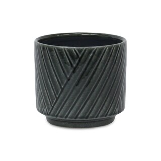Foto 2 | Foto 2 | Maceta De Cerámica Cheung's Parlora Color Gris Oscuro Medio - Venta Internacional.