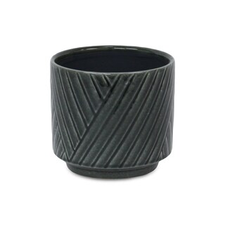 Foto 3 | Foto 3 | Maceta De Cerámica Cheung's Parlora Color Gris Oscuro Medio - Venta Internacional.