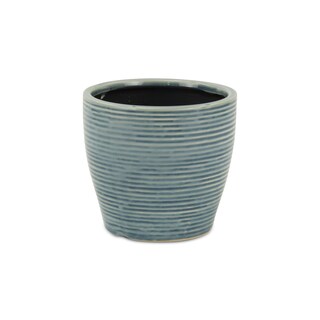 Foto 5 | Foto 5 | Maceta Livia Ondulada Azul Cheung's 5782s 11x11x8 Cm - Venta Internacional.