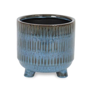 Foto 2 | Foto 2 | Maceta Grande De Cerámica Azul Victrola De Planter Cheung - Venta Internacional.