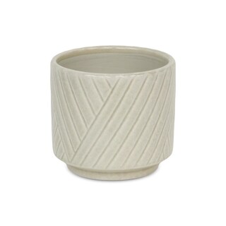 Foto 3 | Foto 3 | Maceta De Cerámica Planter Cheung's Parlora Tamaño Mediano Color Blanco - Venta Internacional.