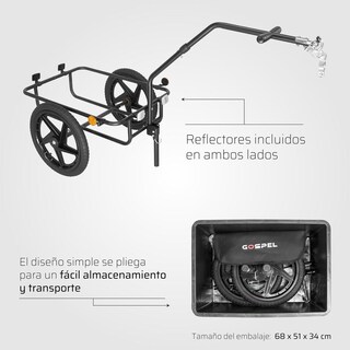 Foto 4 | Foto 4 | Remolque Carrito De Carga R16 Negro Con Cubierta Gospel