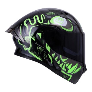 Foto 2 | Foto 2 | Casco Roda Rush Negro Verde Color Bones Mica Humo Abatible Svs Multicolor