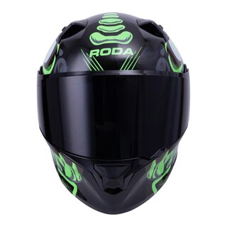 Foto 3 | Foto 3 | Casco Roda Rush Negro Verde Color Bones Mica Humo Abatible Svs Multicolor