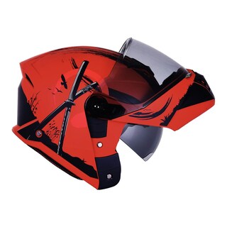 Foto 6 | Foto 6 | Casco Roda Booster Rojo Mate Sun Mica Humo S Abatible Svs Rojo