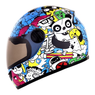 Foto 1 | Foto 1 | Casco Ghira Gh-junior Azul Friends Cerrado Mica Humo Azul