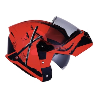 Foto 6 | Foto 6 | Casco Roda Booster Rojo Mate Sun Mica Humo S Abatible Svs Rojo