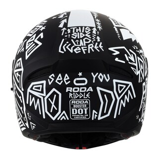 Foto 5 | Foto 5 | Casco Roda Booster Negro Mate Riddle Mica Humo S Aba Svs Negro