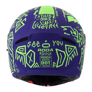 Foto 5 | Foto 5 | Casco Roda Booster Morado Mate Riddle Mica Humo S Aba Svs Multicolor