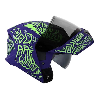 Foto 6 | Foto 6 | Casco Roda Booster Morado Mate Riddle Mica Humo S Aba Svs Multicolor