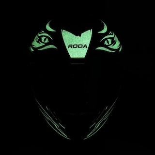 Foto 6 | Foto 6 | Casco Roda Pilot Negro Wf Glow In The Dark Mica Celeste Abatible Svs Negro