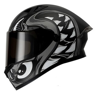 Foto 1 | Foto 1 | Casco Roda Course Negro Gris Horn Blade Mate Mica Humo Cerrado Svs Negro