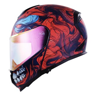 Foto 1 | Foto 1 | Casco Roda Revenge Pro Rojo Mate Bersek Abatible Mica Roja Svs Rojo