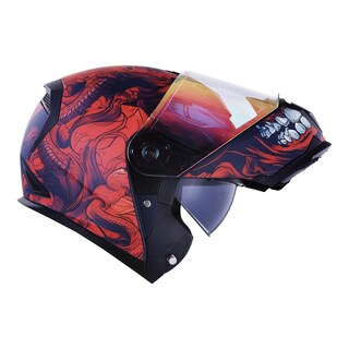 Foto 6 | Foto 6 | Casco Roda Revenge Pro Rojo Mate Bersek Abatible Mica Roja Svs Rojo