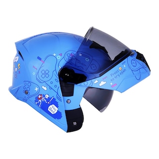 Foto 6 | Foto 6 | Casco Roda Booster Azul Game On Mica Humo S Abatible Svs Azul