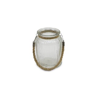 Foto 1 | Foto 1 | Jar Cheung's 15s006 - Cristal Acanalado Marrón Con Asa Tipo Cuerda - Venta Internacional.