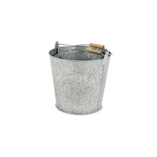 Foto 4 | Foto 4 | Bucket Cheung's Fp-3743-3 - Juego De 3 Unidades Metal Galvanizado Color Gris - Venta Internacional.