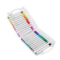 24 Colores Marcadores Acrílica Pincel  Estuche Blanco