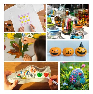 Foto 4 | Foto 4 | 24 Colores Marcadores Acrílica Pincel Estuche Blanco