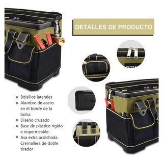 Foto 3 | Foto 3 | Bolsa De Herramientas Lab.g De Cajas Para Electricista Verde Con Negro