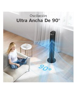 Foto 4 | Foto 4 | Ventilador De Torre 40 Pulgadas 100cm Con Control Remoto 5 Velocidades Temporizador 12h Silencioso Y Portátil