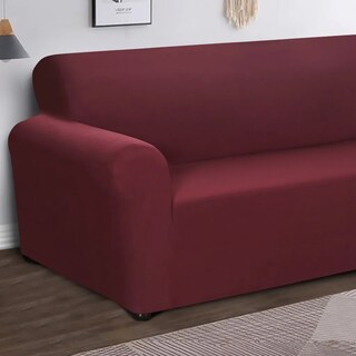 Foto 4 | Foto 4 | ''funda Elástica De Sofá Protector De Sillón Lavable Color Bordó Lisa ''