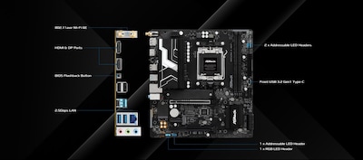 Foto 3 | Foto 3 | Asrock B850m-x Wifi R2.0 Am5 Micro-atx Ddr5 8200+ Pcie 5.0 - Venta Internacional.