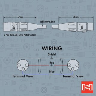 Foto 7 | Foto 7 | Cable De Micrófono Hosa Hmic-010 Pro Xlr3f A Xlr3m 3 M - Venta Internacional.