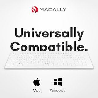 Foto 3 | Foto 3 | Teclado Macally Usb De Tamaño Completo Con Cable Para Mac Y Pc - Venta Internacional.