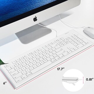 Foto 7 | Foto 7 | Teclado Macally Usb De Tamaño Completo Con Cable Para Mac Y Pc - Venta Internacional.