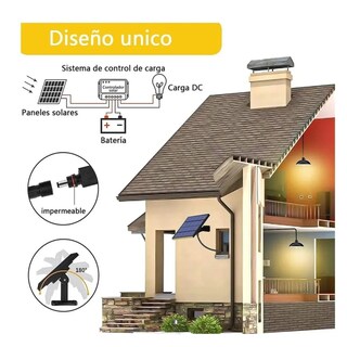Foto 3 | Foto 3 | Lámpara Solar Lab.g Recargable Con 3 Cabezales Ajustables 60 Led Negro
