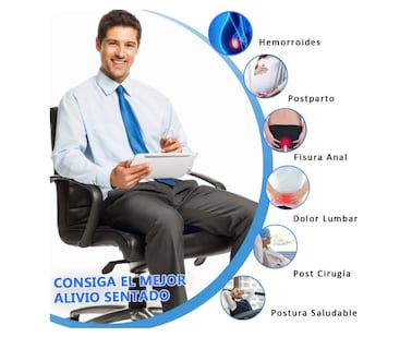 Foto 4 | Foto 4 | Cojín De Asiento Silla Almoada Dona Hemorroides Coxis Espuma