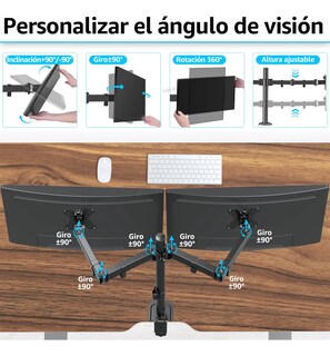Foto 5 | Foto 5 | ''soporte De Monitor Mountup De Doble Brazo Para 13-32 Negro ''