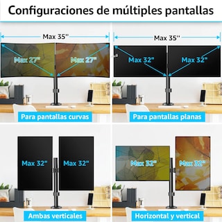Foto 5 | Foto 5 | ''soporte De Monitor Mountup De Doble Brazo Para 13-32 Negro ''
