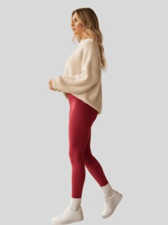 Foto 4 | Foto 4 | Legging De Mujer Mallones Leggins Mayon Lic-071 Rojo Mallas Térmico