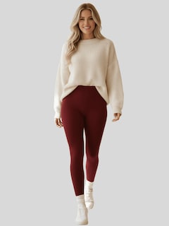 Foto 2 | Foto 2 | Legging De Mujer Mallones Leggins Mayon Lic-071 Vino Mallas Térmico