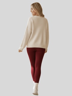 Foto 3 | Foto 3 | Legging De Mujer Mallones Leggins Mayon Lic-071 Vino Mallas Térmico