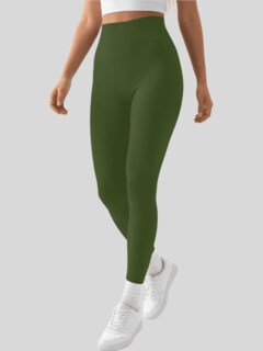 Foto 7 | Foto 7 | Legging De Mujer Mallones Leggins Mayon Lic-071 Verde Militar Mallas Térmico