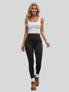 Foto 2 | Foto 2 | Legging De Mujer Mallones Leggins Mayon Lic-071 Negro Mallas Térmico