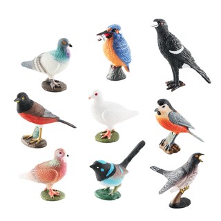 Foto 1 | Foto 1 | Juego De Figuras De Pájaros 9 Unidades Modelos Realistas De Aves Silvestres De Pvc Para Niños - Venta Internacional.