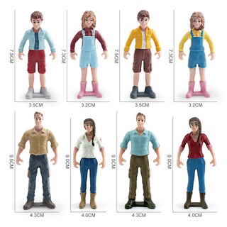 Foto 3 | Foto 3 | Juego De Figuras En Miniatura De 8 Figuras Humanas De Pvc Para Micropaisajes - Venta Internacional.