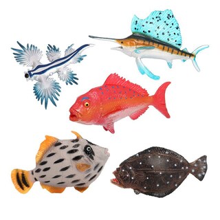 Foto 1 | Foto 1 | Juego De Figuras De Peces Oceánicos 5 Unidades Modelos Realistas De Pvc Para Niños - Venta Internacional.